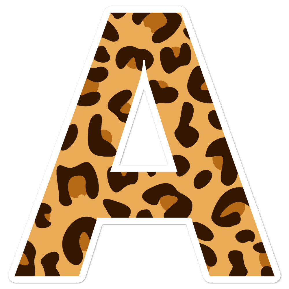 Letter A Animal Print Bubble-free stickers – Amberoochie Creations