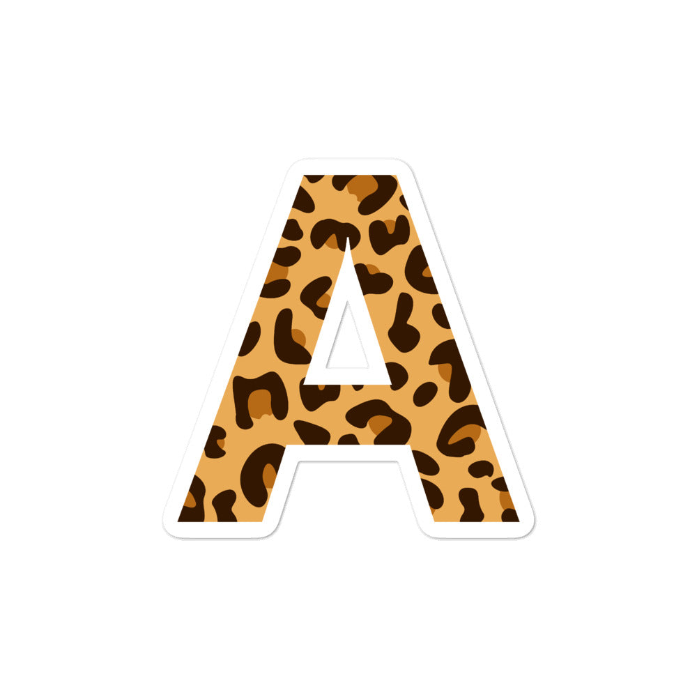 Letter A Animal Print Bubble-free stickers – Amberoochie Creations