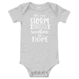 After every storm there is a rainbow of hope Baby short sleeve one piece