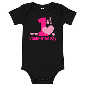 1st Valentine's Day Baby short sleeve one piece