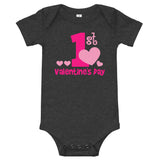 1st Valentine's Day Baby short sleeve one piece