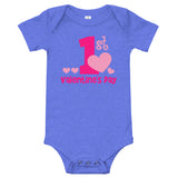 1st Valentine's Day Baby short sleeve one piece