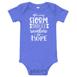 After every storm there is a rainbow of hope Baby short sleeve one piece