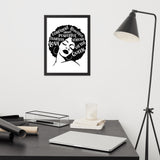 Afro lady Framed poster
