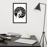 Afro lady Framed poster