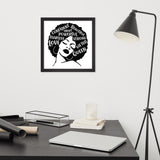 Afro lady Framed poster