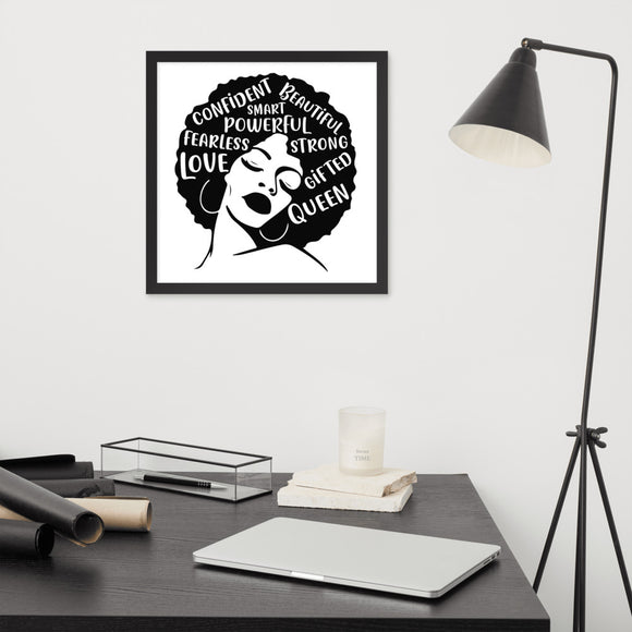 Afro lady Framed poster