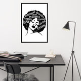 Afro lady Framed poster