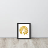 Afro Queen Gold Framed poster