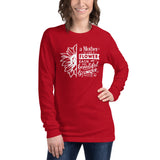 A mother is like a flower each one beautiful and unique Unisex Long Sleeve Tee