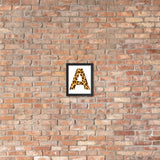 Letter A Animal Print Framed poster