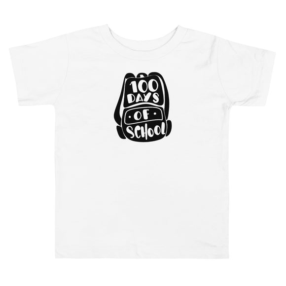 100 Days of School Toddler Short Sleeve Tee