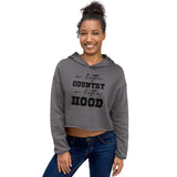 A little country a little hood Crop Hoodie