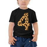 4th birthday Animal Print Toddler Short Sleeve Tee