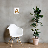 Letter A Animal Print Framed poster