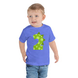 2nd Birthday Dinosaur Toddler Short Sleeve Tee
