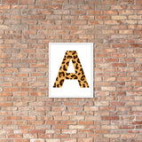 Letter A Animal Print Framed poster