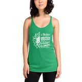 A mother is like flower each one beautiful and unique Women's Racerback Tank