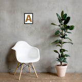 Letter A Animal Print Framed poster