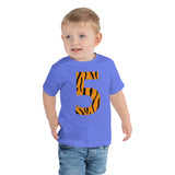 5th Birthday Tiger Toddler Short Sleeve Tee