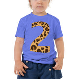 2nd Birthday Animal Print Short Sleeve Tee