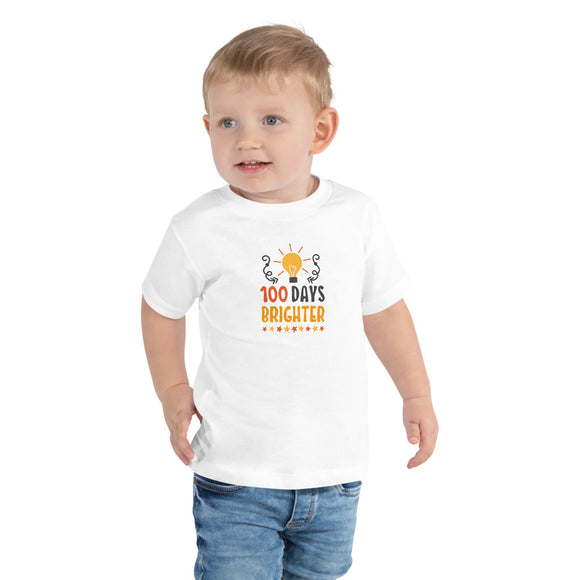 100 Days Brighter Toddler Short Sleeve Tee