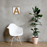 Letter A Leopard Canvas