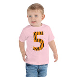 5th Birthday Tiger Toddler Short Sleeve Tee
