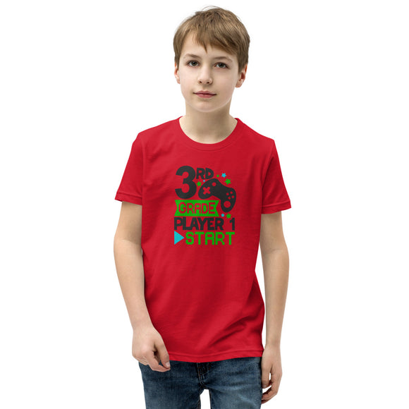 3rd Grade Player 1 Start Youth Short Sleeve T-Shirt