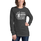 A mother is like a flower each one beautiful and unique Unisex Long Sleeve Tee