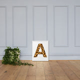 Letter A Animal Print Framed poster