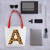 Letter A Leopard Tote bag
