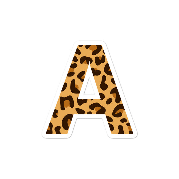 Letter A Animal Print Bubble-free stickers