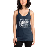 A mother is like flower each one beautiful and unique Women's Racerback Tank