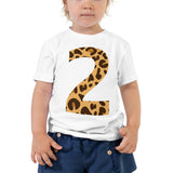2nd Birthday Animal Print Short Sleeve Tee