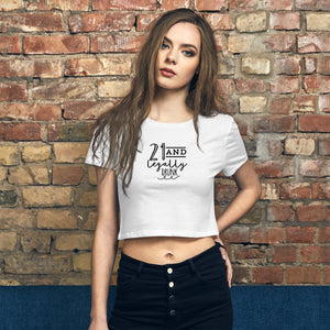 21 & Legally Drunk Women’s Crop Tee