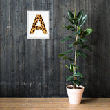 Letter A Animal Print Framed poster