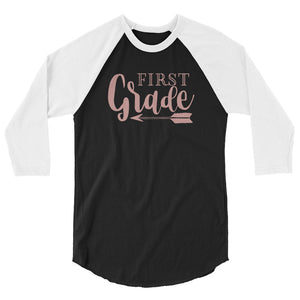 First grade Adult 3/4 sleeve raglan shirt