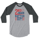 2nd Grade Batter Up 3/4 sleeve raglan shirt