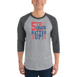 5th Grade Batter Up Adult 3/4 sleeve raglan shirt