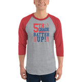 5th Grade Batter Up Adult 3/4 sleeve raglan shirt