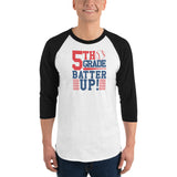 5th Grade Batter Up Adult 3/4 sleeve raglan shirt
