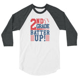 2nd Grade Batter Up 3/4 sleeve raglan shirt