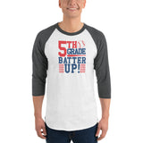 5th Grade Batter Up Adult 3/4 sleeve raglan shirt