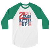 2nd Grade Batter Up 3/4 sleeve raglan shirt