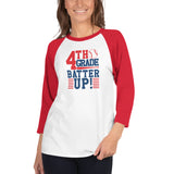 4th Grade Batter Up Adult 3/4 sleeve raglan shirt