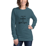 I run on coffee and sarcasm Unisex Long Sleeve Tee