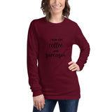 I run on coffee and sarcasm Unisex Long Sleeve Tee