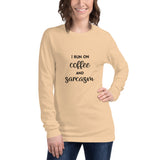 I run on coffee and sarcasm Unisex Long Sleeve Tee