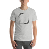 2 Roses and Square Adult Short-Sleeve Unisex T-Shirt